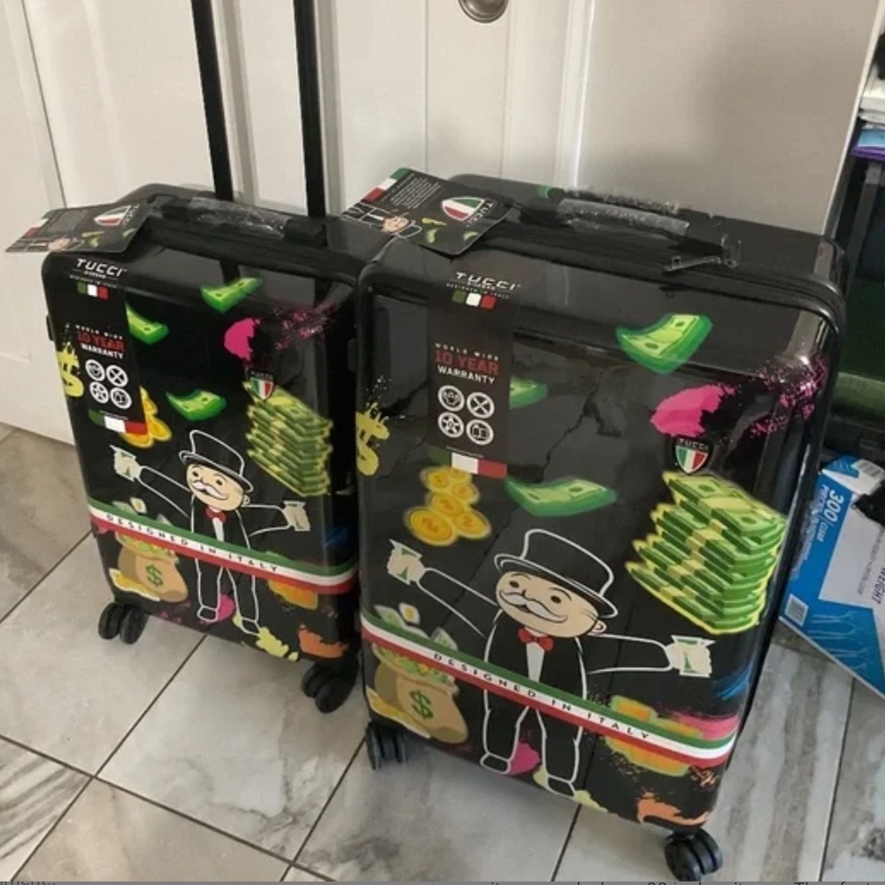 TUCCI Italy Money Man (24” & 28”) Hardside Suitcase Set - Hardshell Luggage